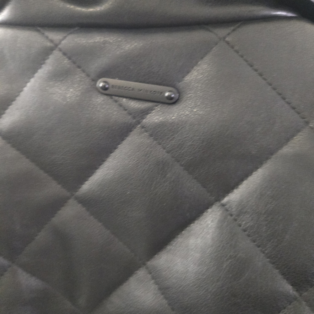 Nwt Bomber Leather Jacket Rebecca Minkoff XL - Picture 9 of 10